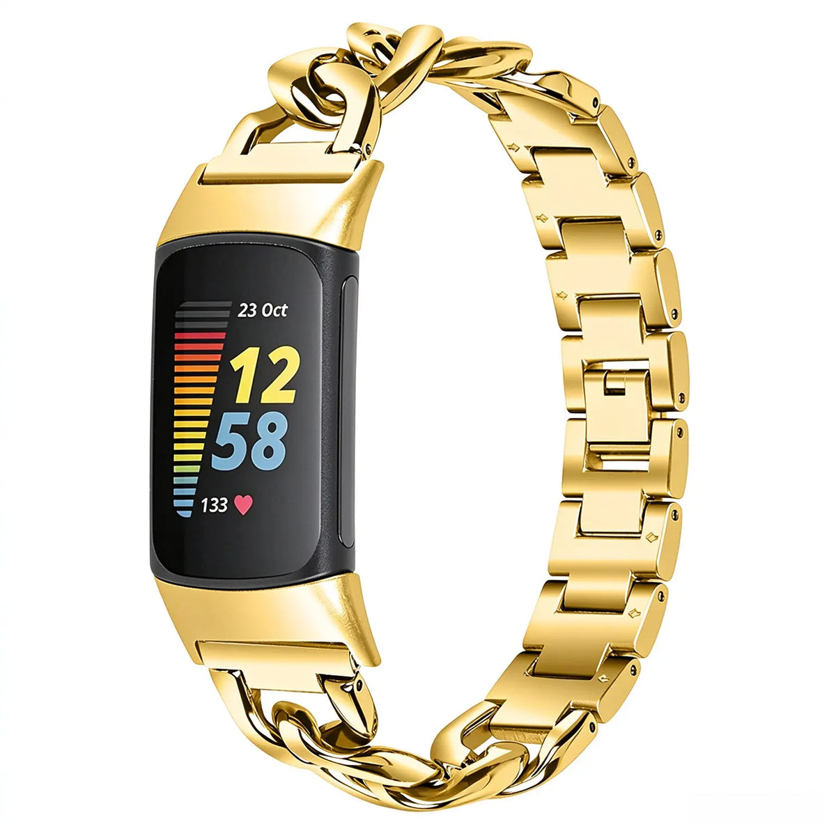 Fitbit Charge 6 Steel Chain Strap (Gold)
