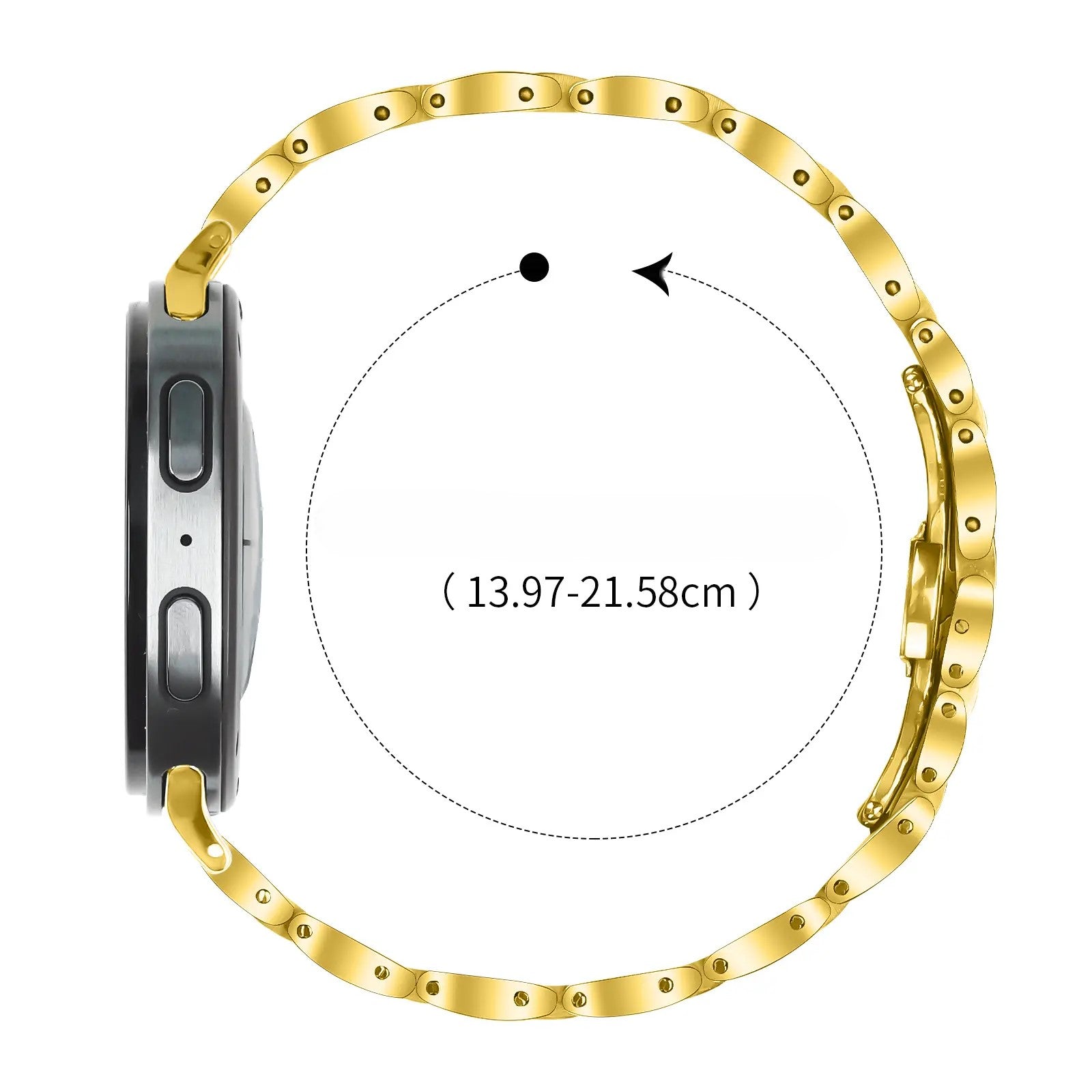 Samsung Galaxy Watch 9 - 40mm slimfit stalen band (goud)