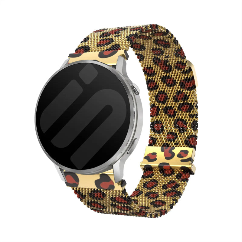 20mm milanese band gold leopard