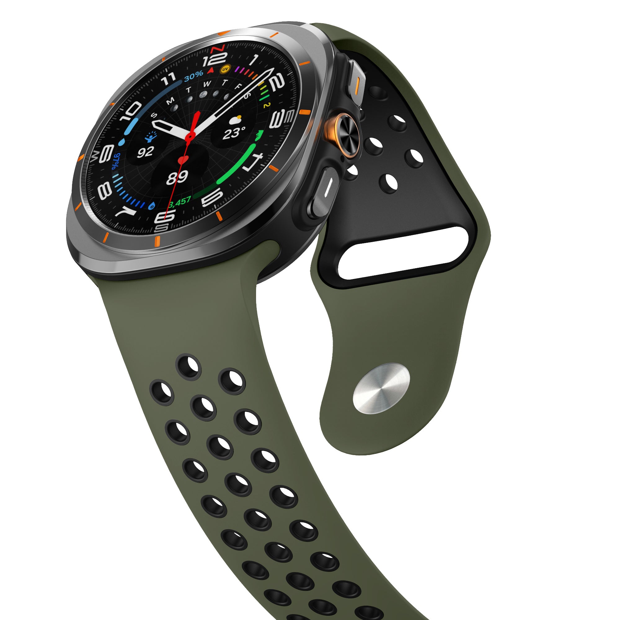 Samsung Galaxy Watch Ultra sport band (legergroen/zwart)