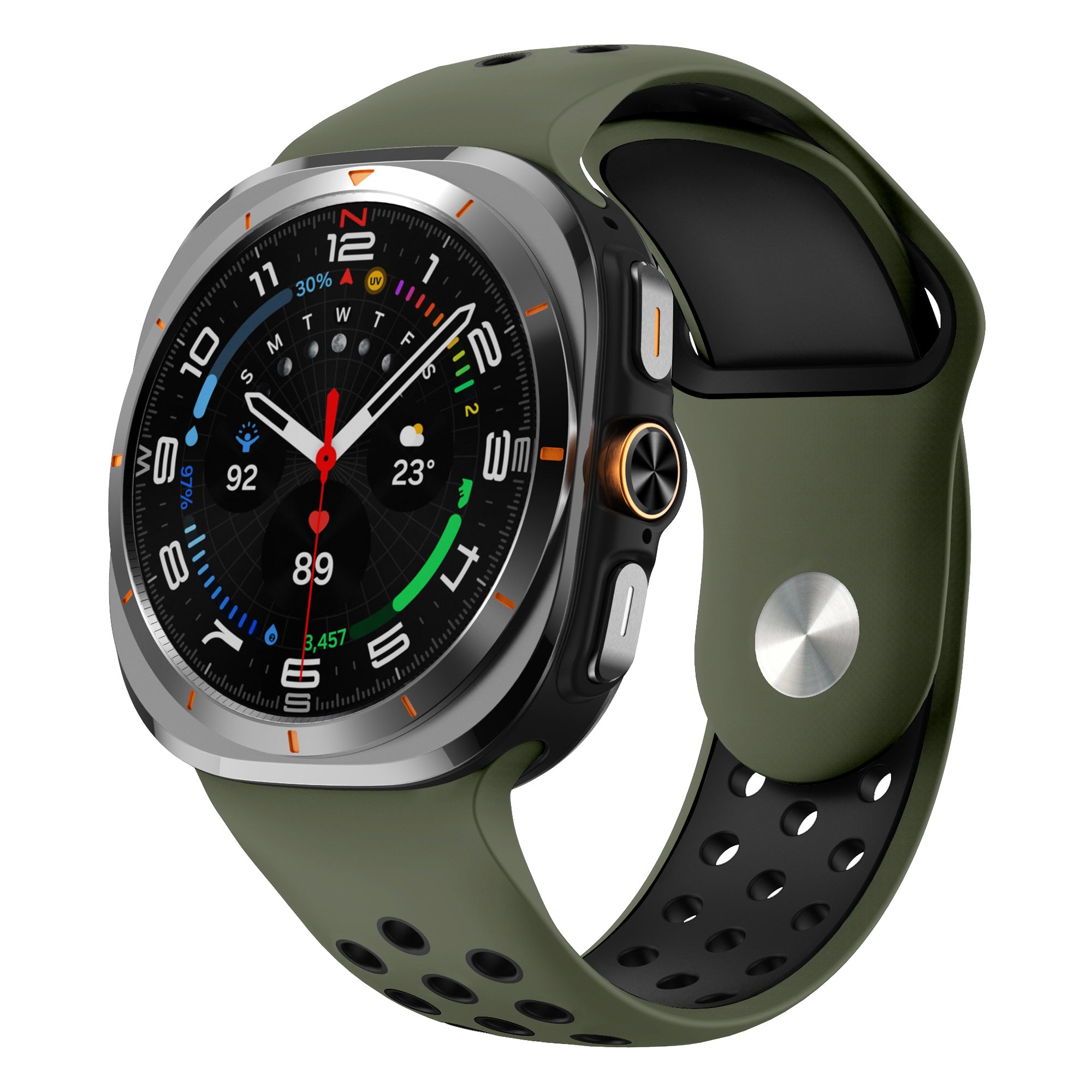 Samsung Galaxy Watch Ultra sport band (legergroen/zwart)