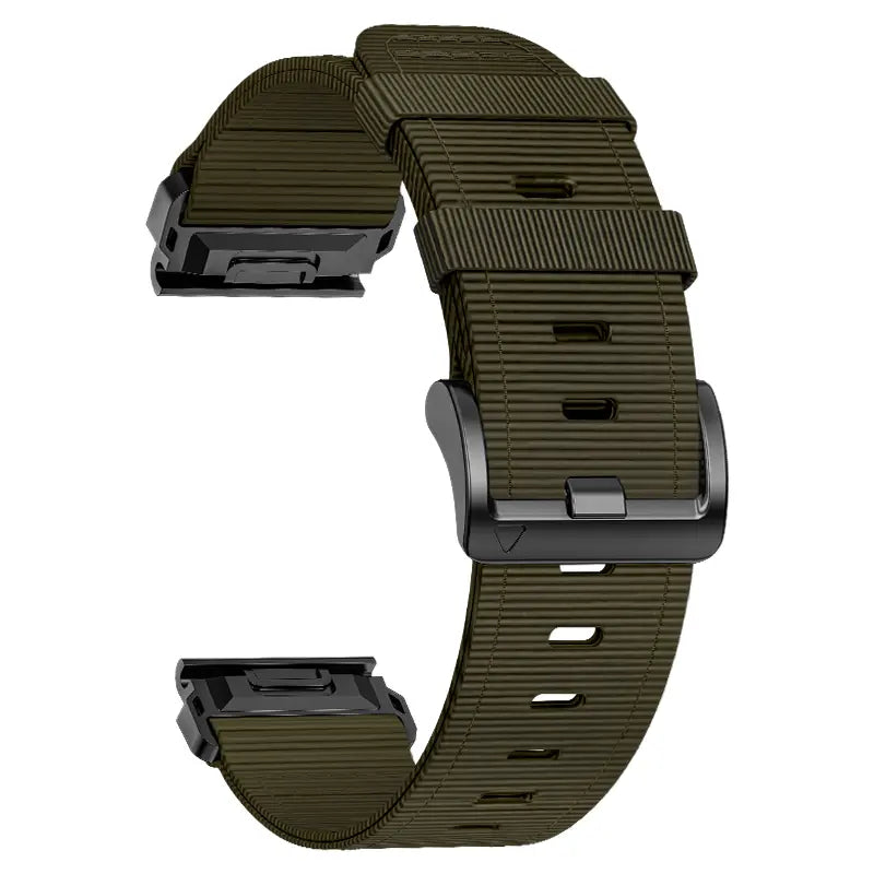 Garmin Quatix 8 Pro - 47mm Premium Buckled Nylon Strap (Green)