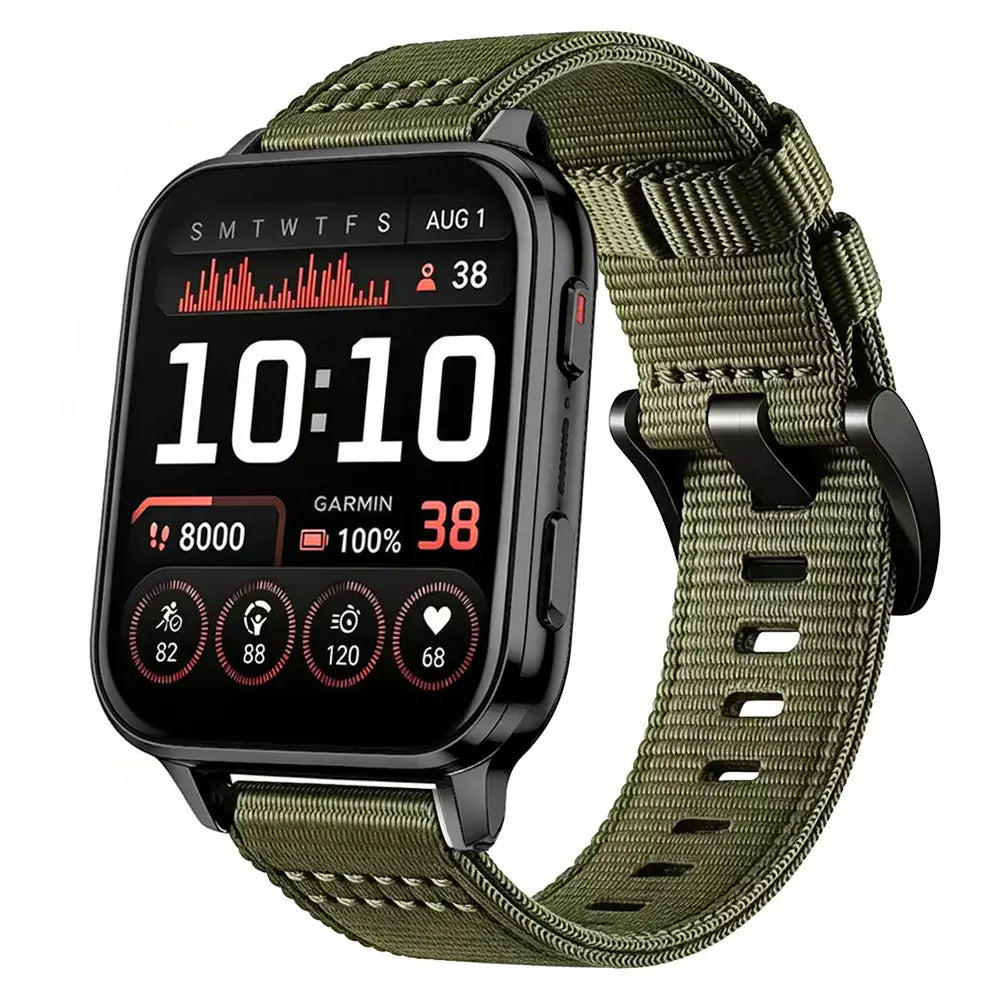 Garmin Venu X1 nylon gesp band (groen)