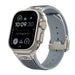 Apple Watch Ultra liquid elastische siliconen band (grijs)