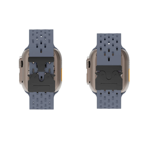 Apple Watch Silicone Air Strap with P-Buckle (Grayblue)