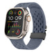 Apple Watch siliconen air bandje met P-Buckle (grijsblauw)