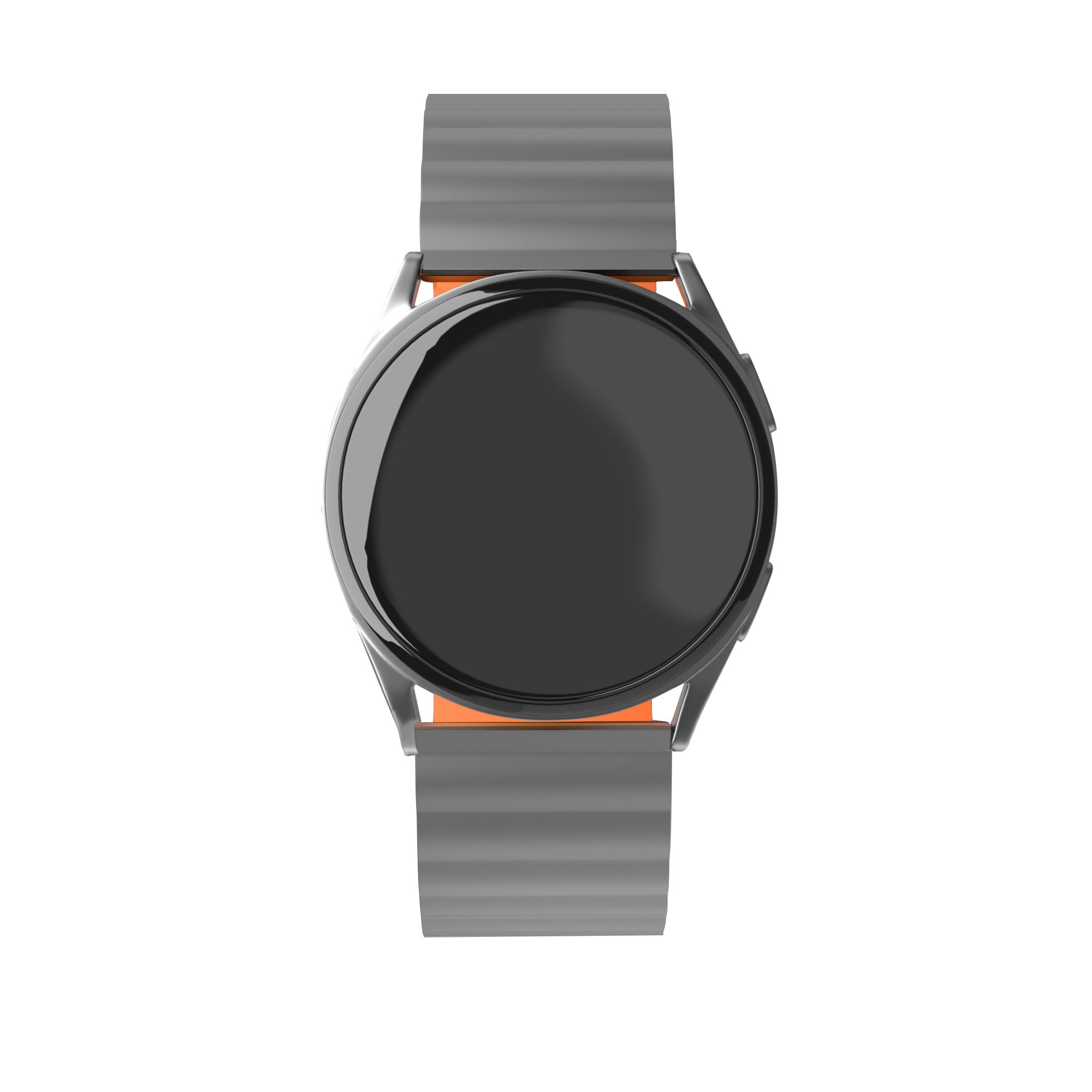 Oppo Watch X magnetisch siliconen bandje (grijs/oranje)