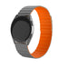 OnePlus Watch magnetisch siliconen bandje (grijs/oranje)