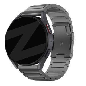 Bandz Huawei Watch GT 5 Pro - 46mm titanium schakel band (grafiet)