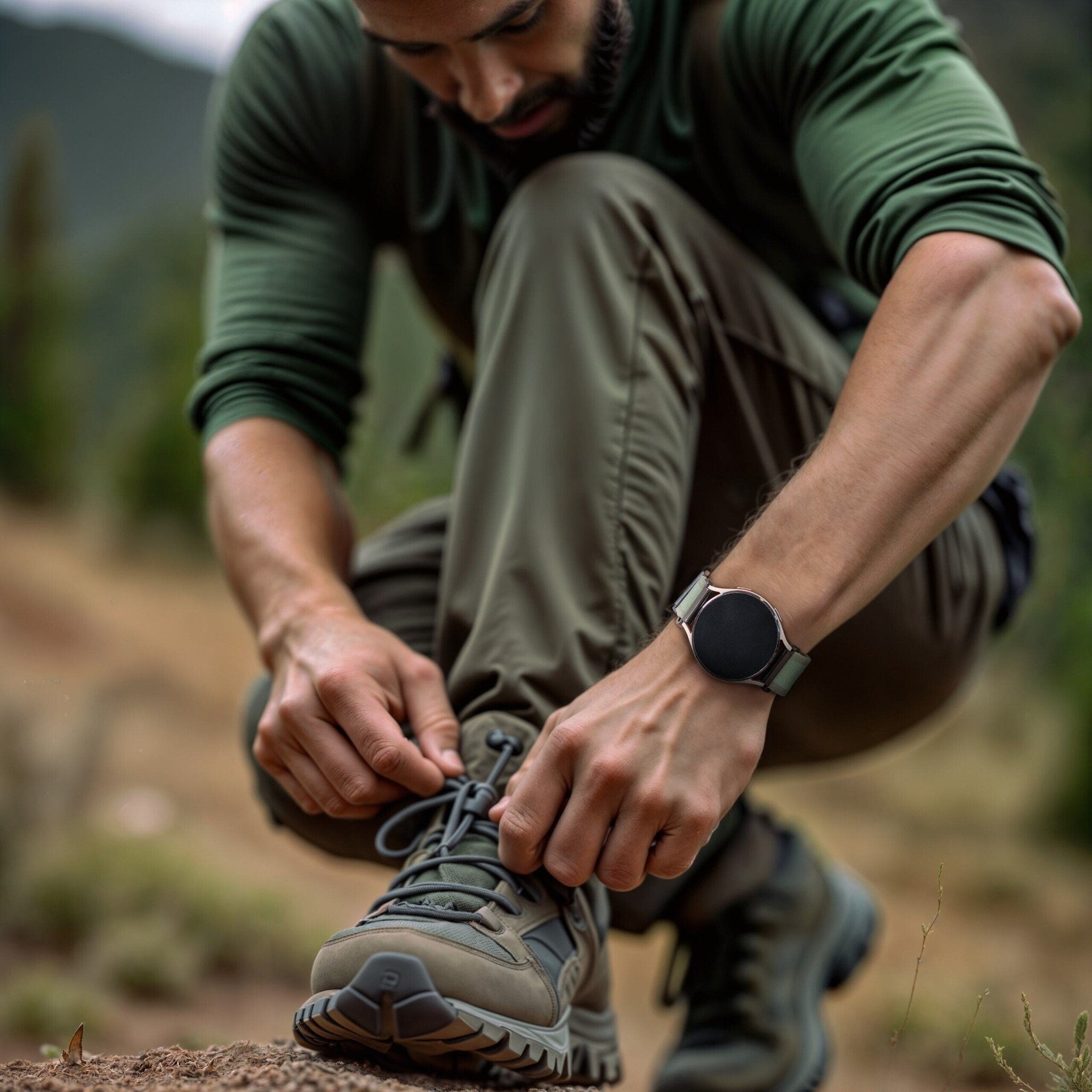 Amazfit Cheetah (Pro) outdoor nylon bandje (donkergroen)