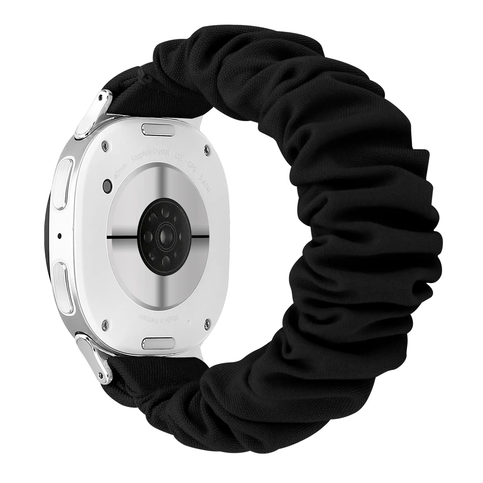 Samsung Galaxy Watch 8 Classic scrunchie bandje (zwart)