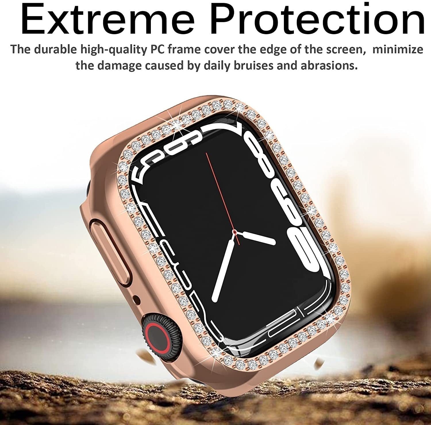 hardcase-apple-watch-7-45mm-diamond-rosegold