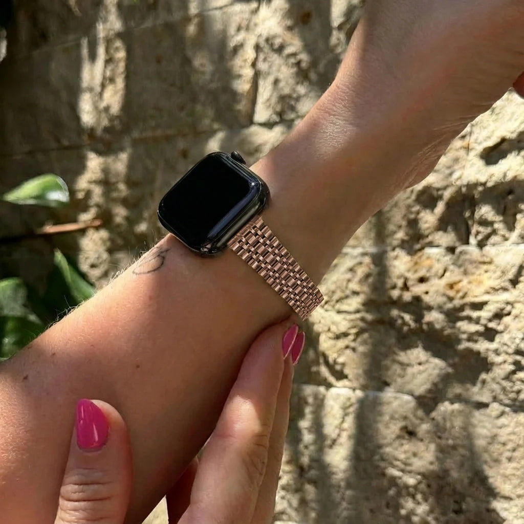 xoxo Wildhearts Apple Watch stalen bandje 'slim' (roségoud)
