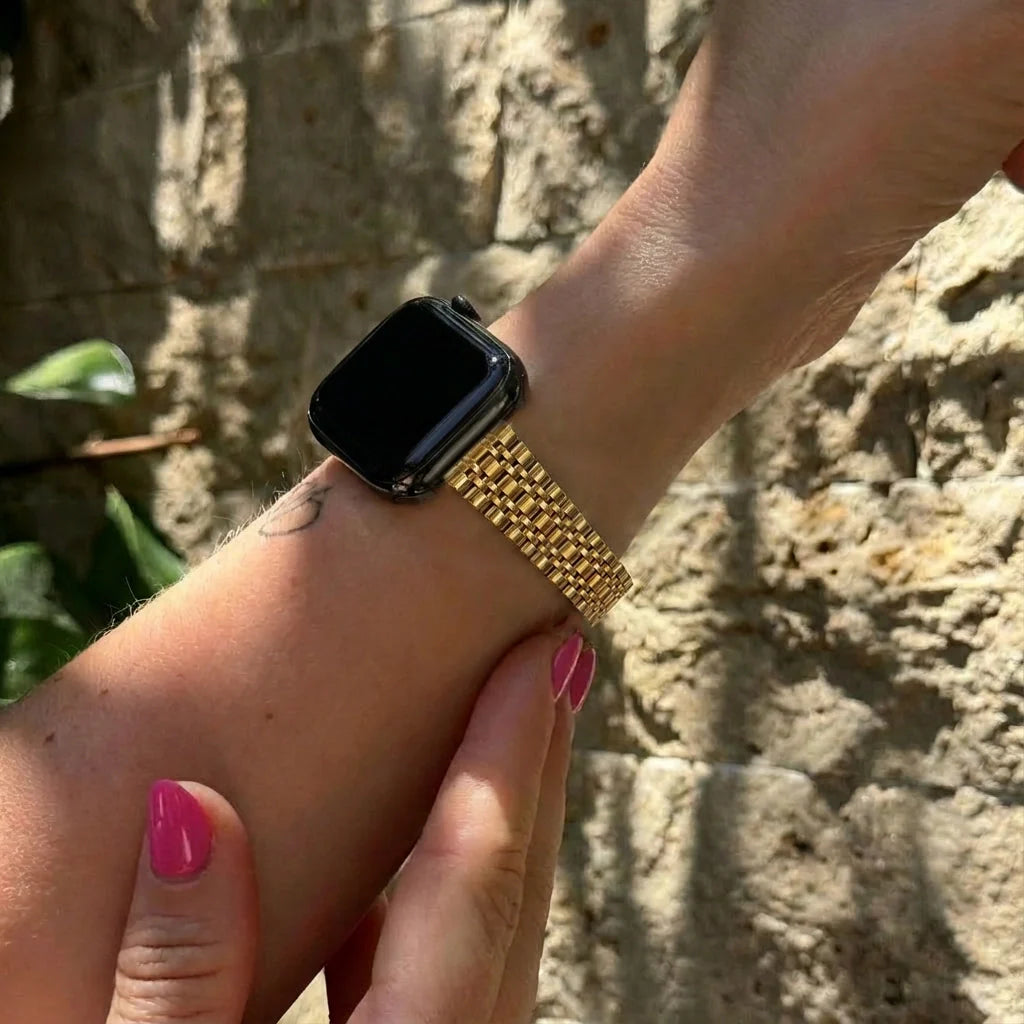xoxo Wildhearts Apple Watch stalen bandje 'slim' (goud)