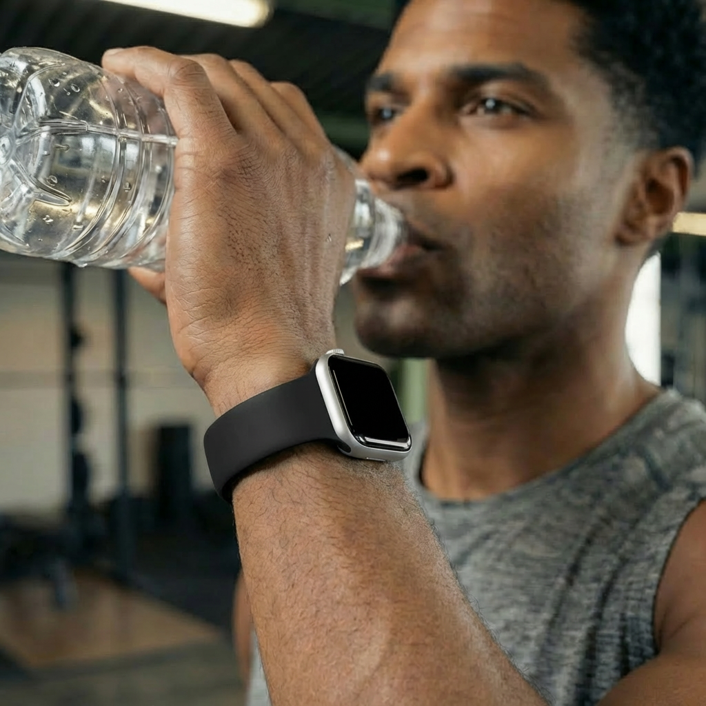 Apple Watch Ultra silicone bandje (zwart)