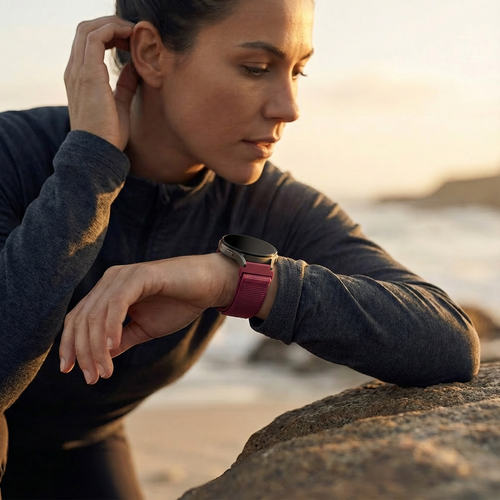 Bandz Gard Pro Health Smartwatch 3 - 41mm Alpine Strap (Rose-Red)