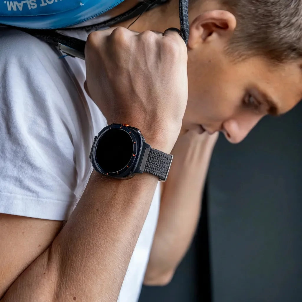 Samsung Galaxy Watch Ultra gevlochten bandje (donkergrijs)