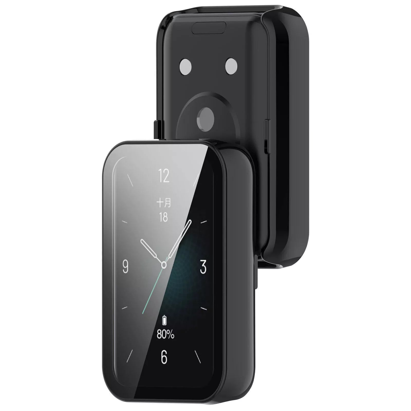 Honor Band 9 PC case met glas (zwart)