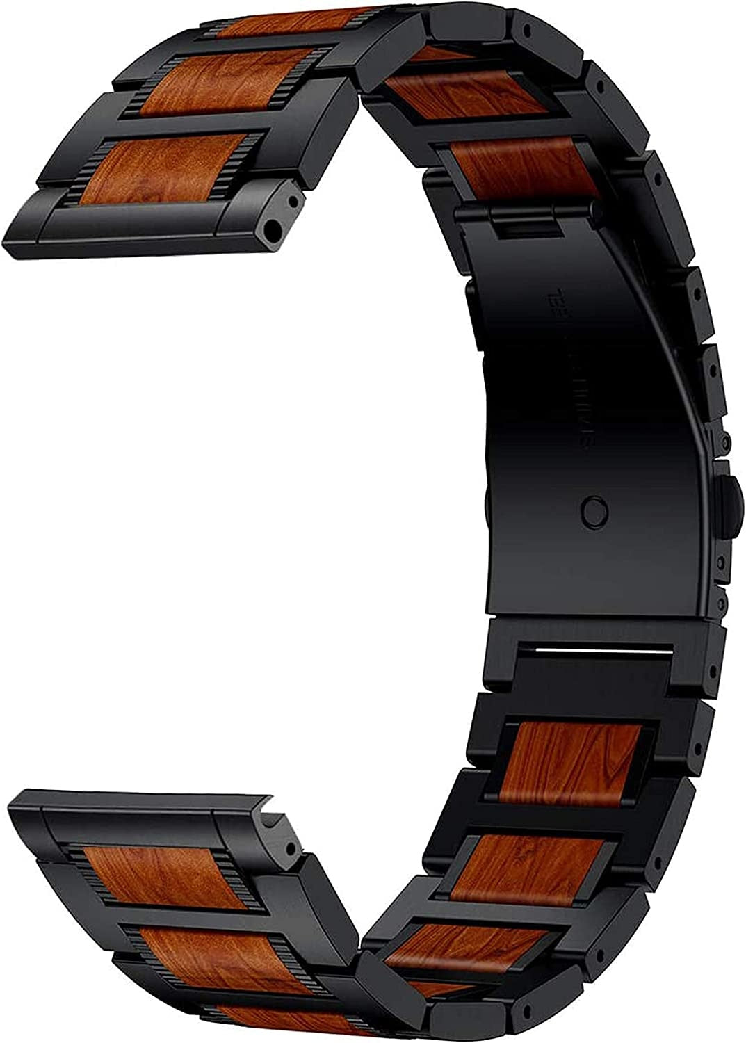 Amazfit Cheetah (Pro) houten/stalen band (zwart)