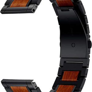 Garmin Forerunner 265 houten/stalen band (zwart)