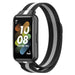 Huawei Band 7 Milanese band (zwart/wit)