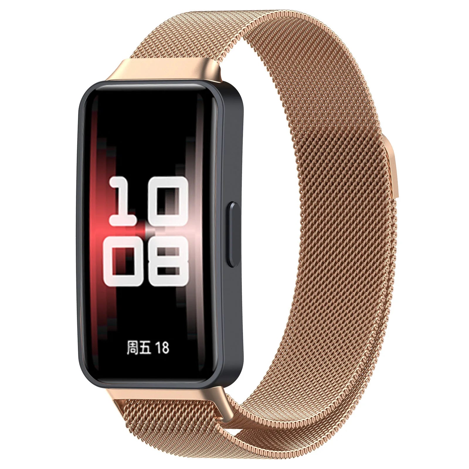 Huawei Band 10 Milanese band (rosé goud)