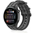 Huawei Watch 3 (Pro) nylon gesp band (zwart/grijs)