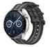 Huawei Watch GT 3 46mm nylon gesp band (zwart/grijs)