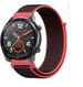 Huawei Watch GT 2 nylon band (zwart/koraal)