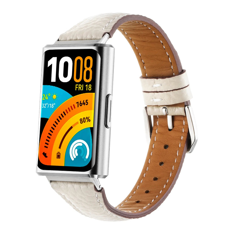 huawei band 11 leather strap starlight