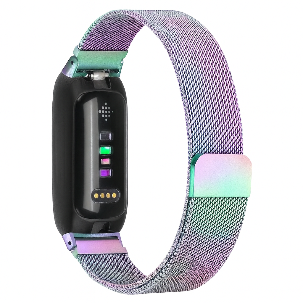 Fitbit Inspire 3 Milanese band (regenboog)