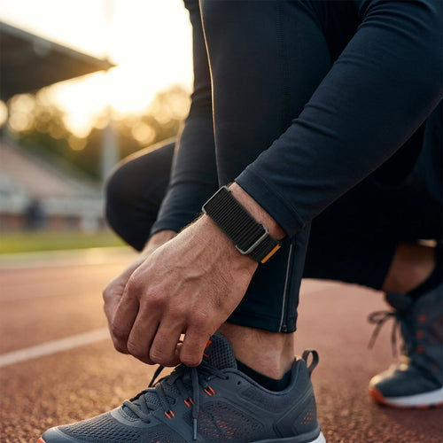 Fitbit Air nylon band met frame (zwart)