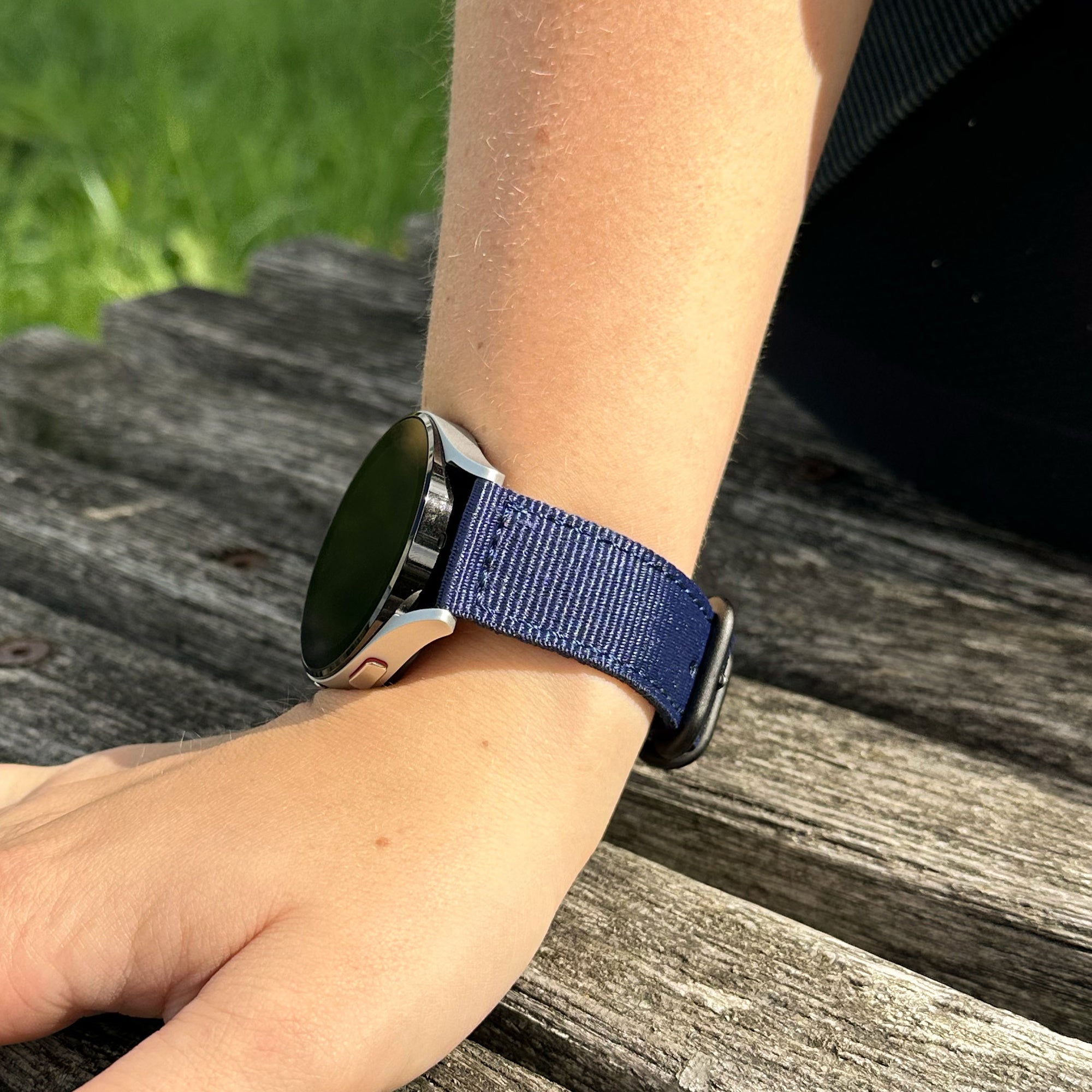 Amazfit Bip 5 nylon gesp bandje (blauw)