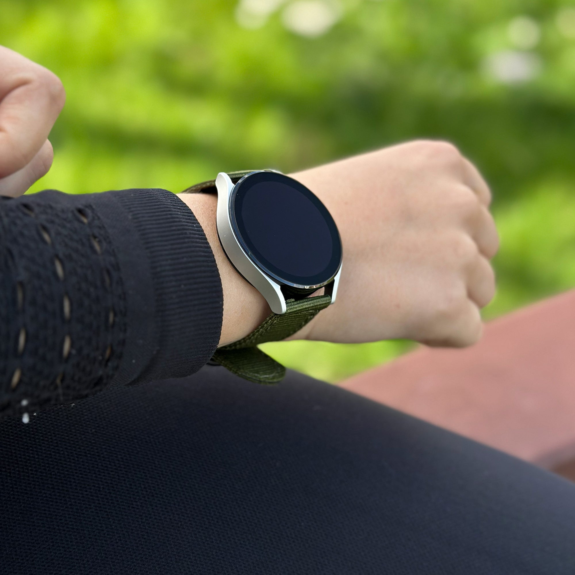 Amazfit Active 2 nylon gesp band (groen)