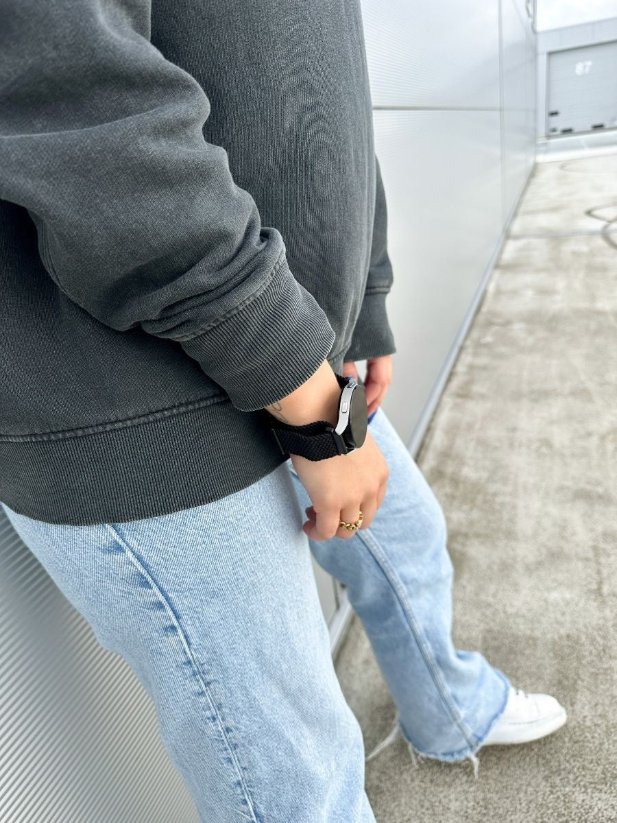 Amazfit Bip 6 verstelbaar geweven bandje (zwart)