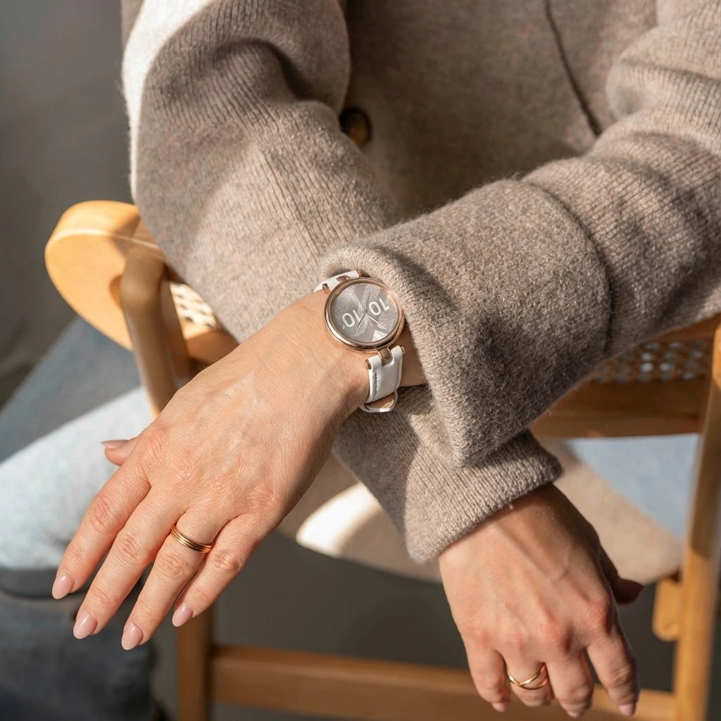 Garmin Lily leren bandje (wit)