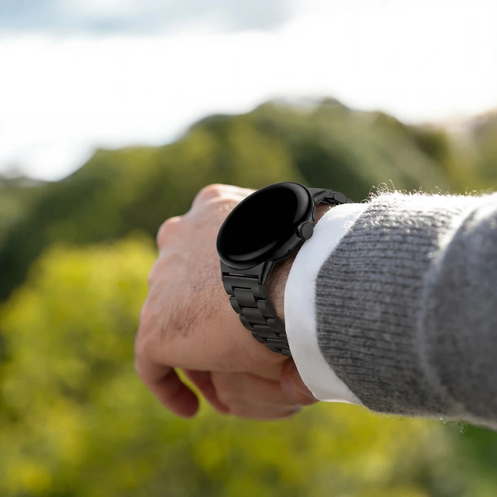 Google Pixel Watch 4 - 45mm stalen band (zwart)