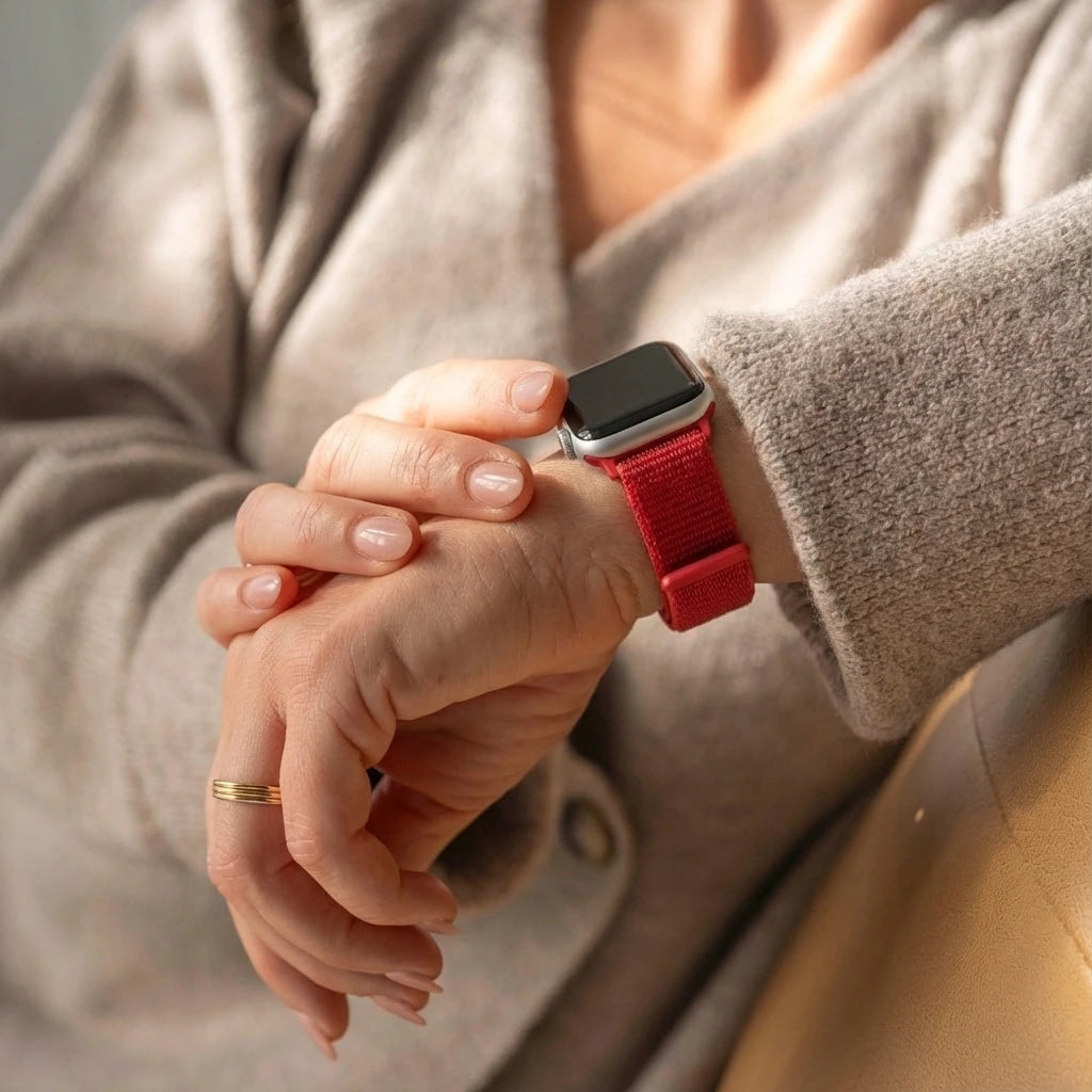 Bandz Apple Watch nylon band 'Classic' (rood)