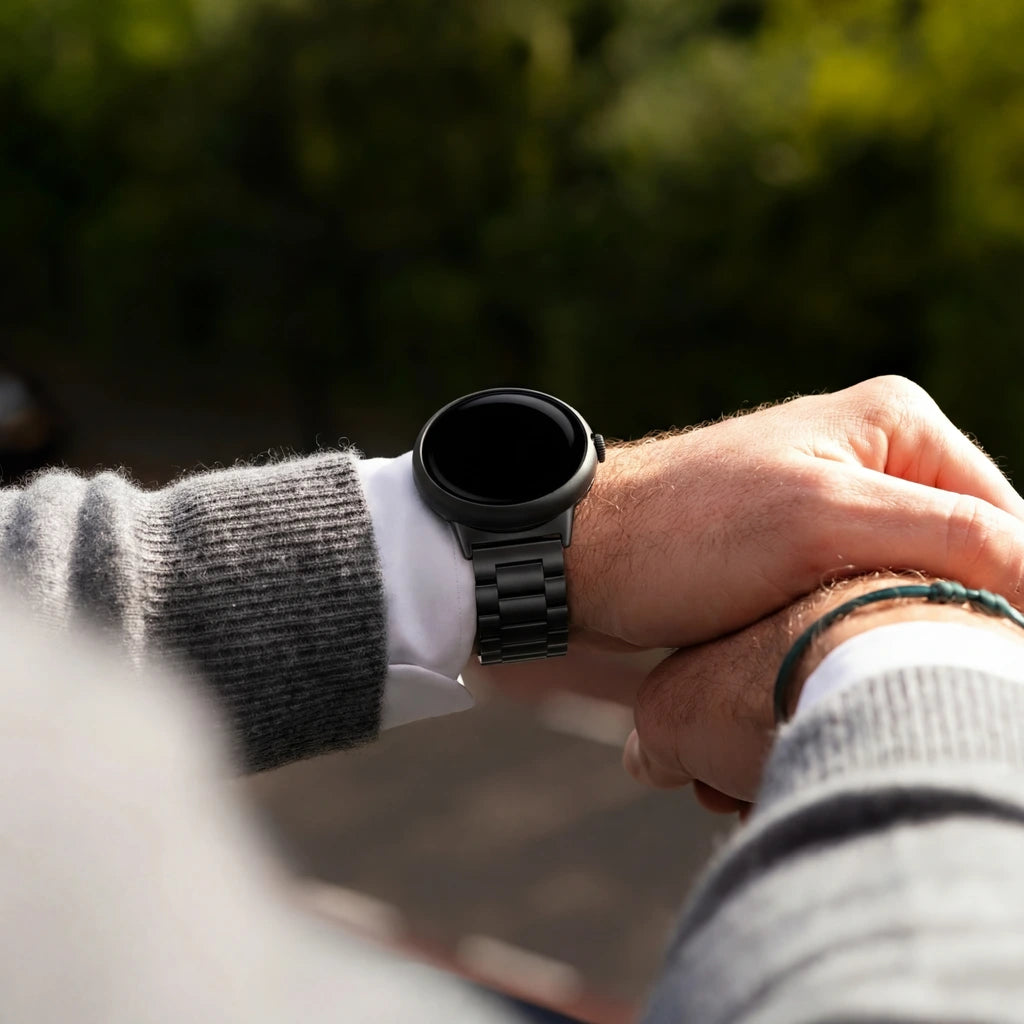 Google Pixel Watch 4 - 45mm stalen band (zwart)