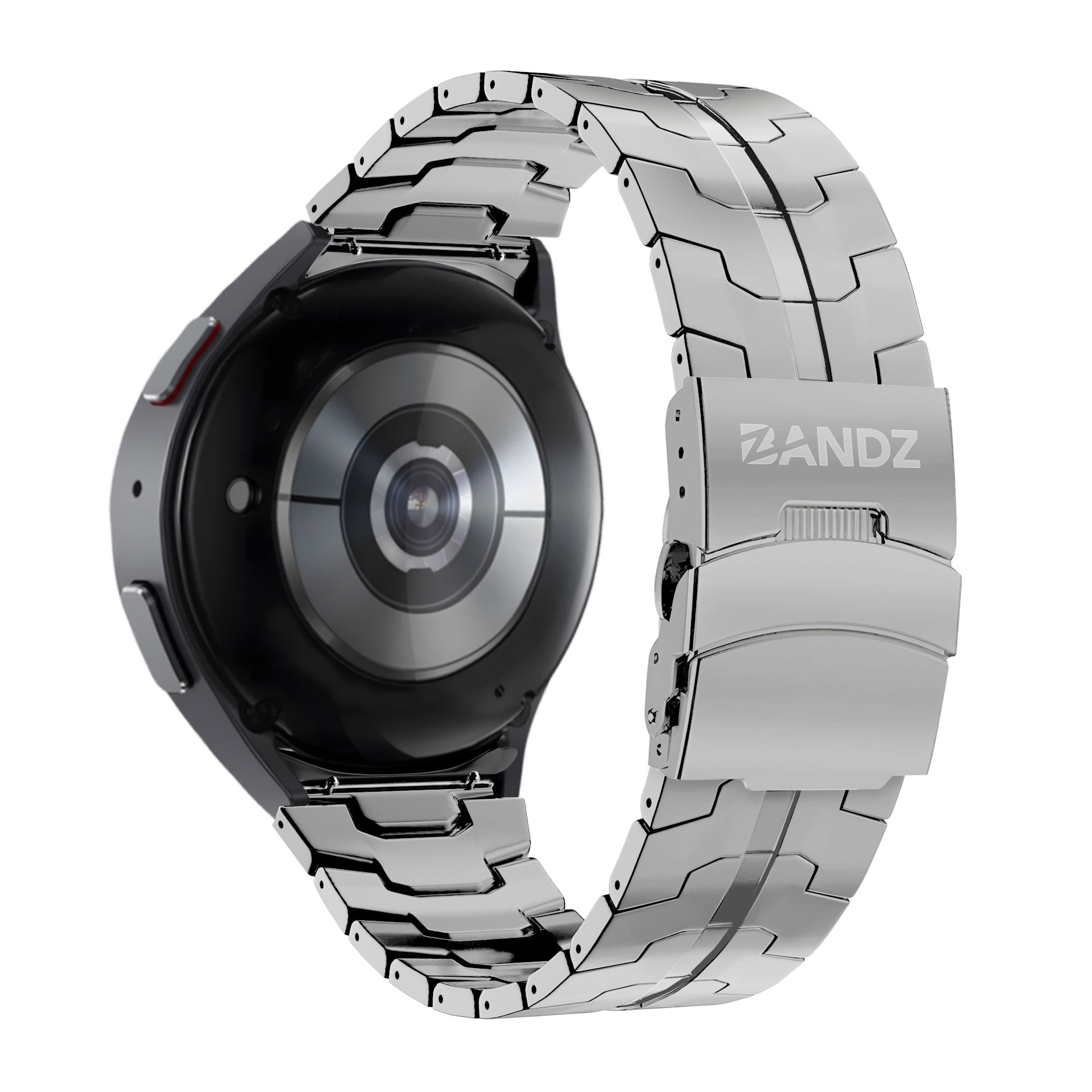 Bandz Samsung Galaxy Watch 4 Classic 42mm stalen band 'Iron' (zilver)