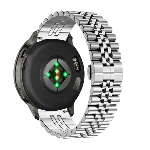 Bandz Garmin Forerunner 265s stalen band 'Jubilee' (zilver)