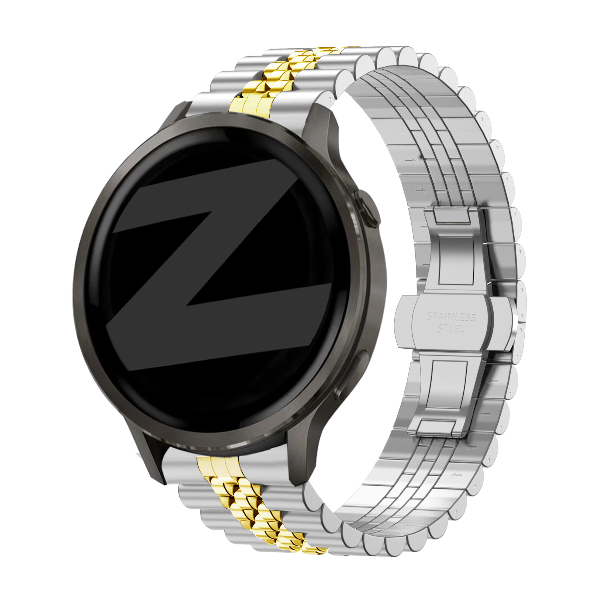 Bandz Garmin Venu 2s stalen band 'Jubilee' (zilver/goud)