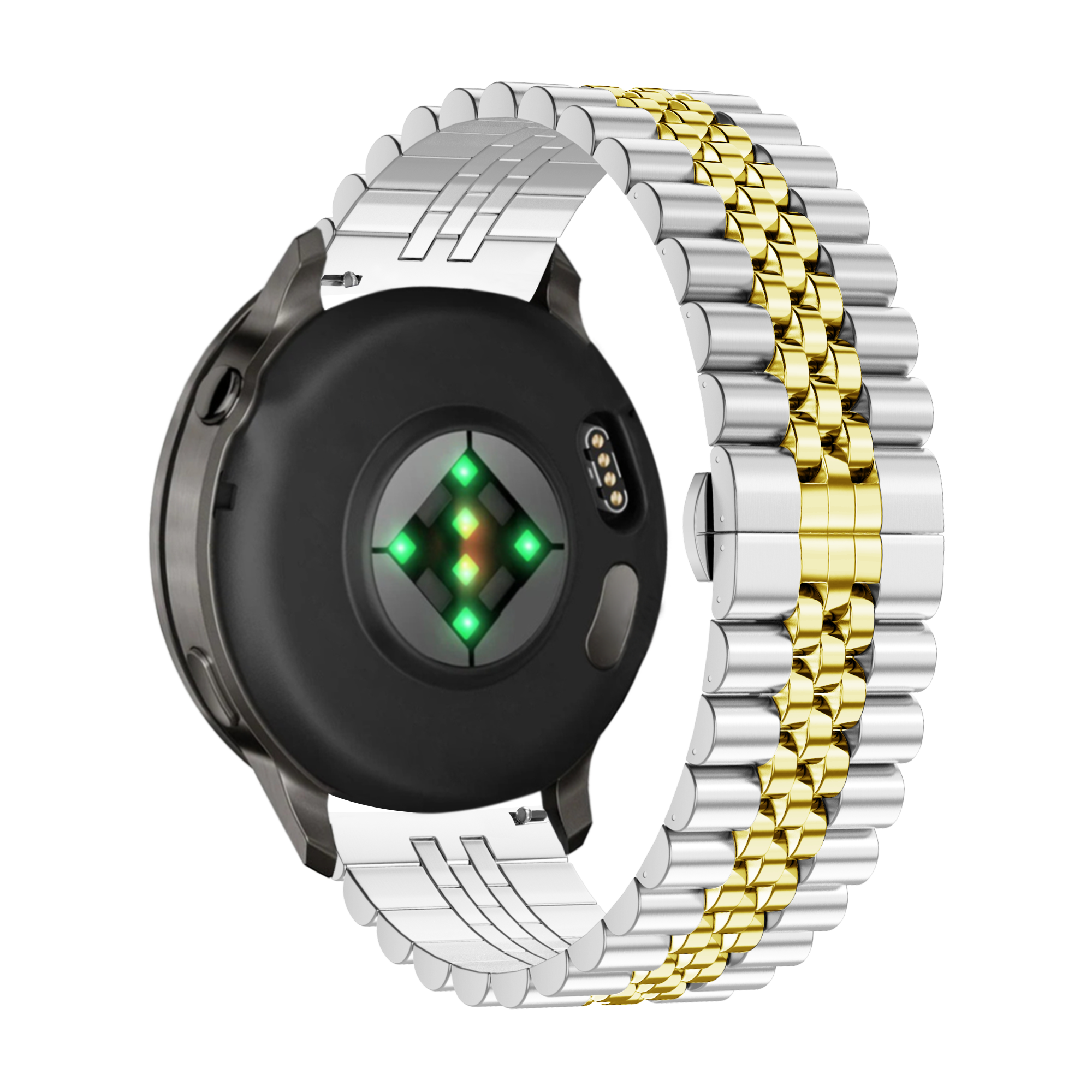 Bandz Garmin Venu 2s stalen band 'Jubilee' (zilver/goud)