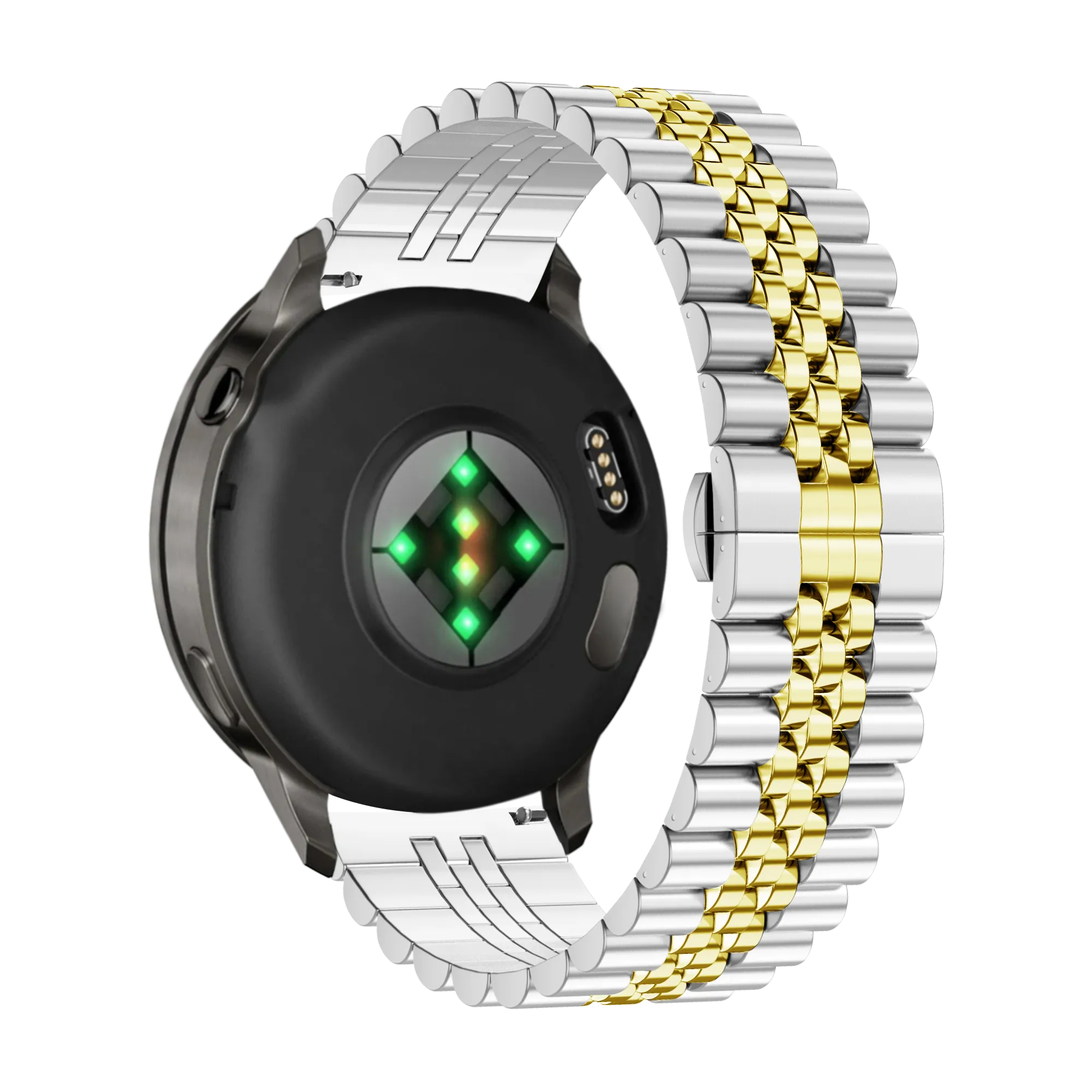 Bandz Garmin Vivomove 3s stalen band 'Jubilee' (zilver/goud)