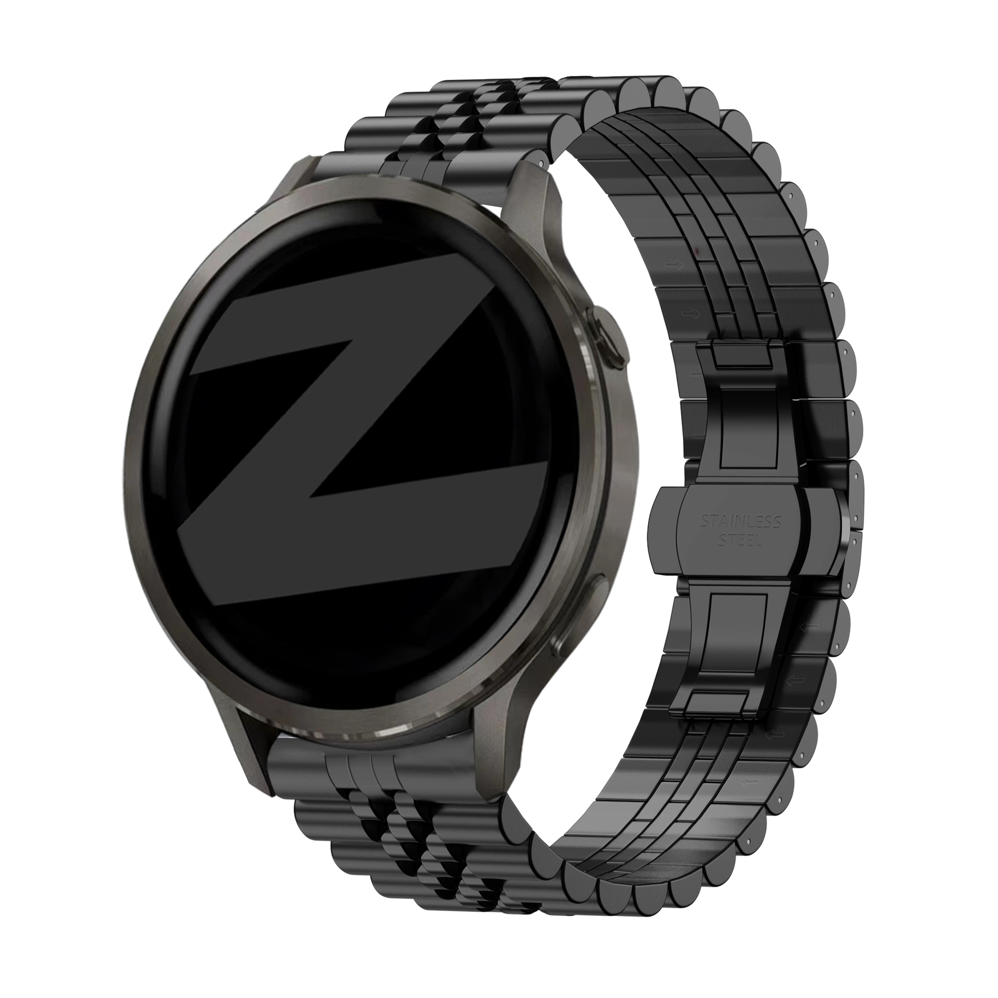 Bandz Garmin Venu 2s stalen band 'Jubilee' (zwart)