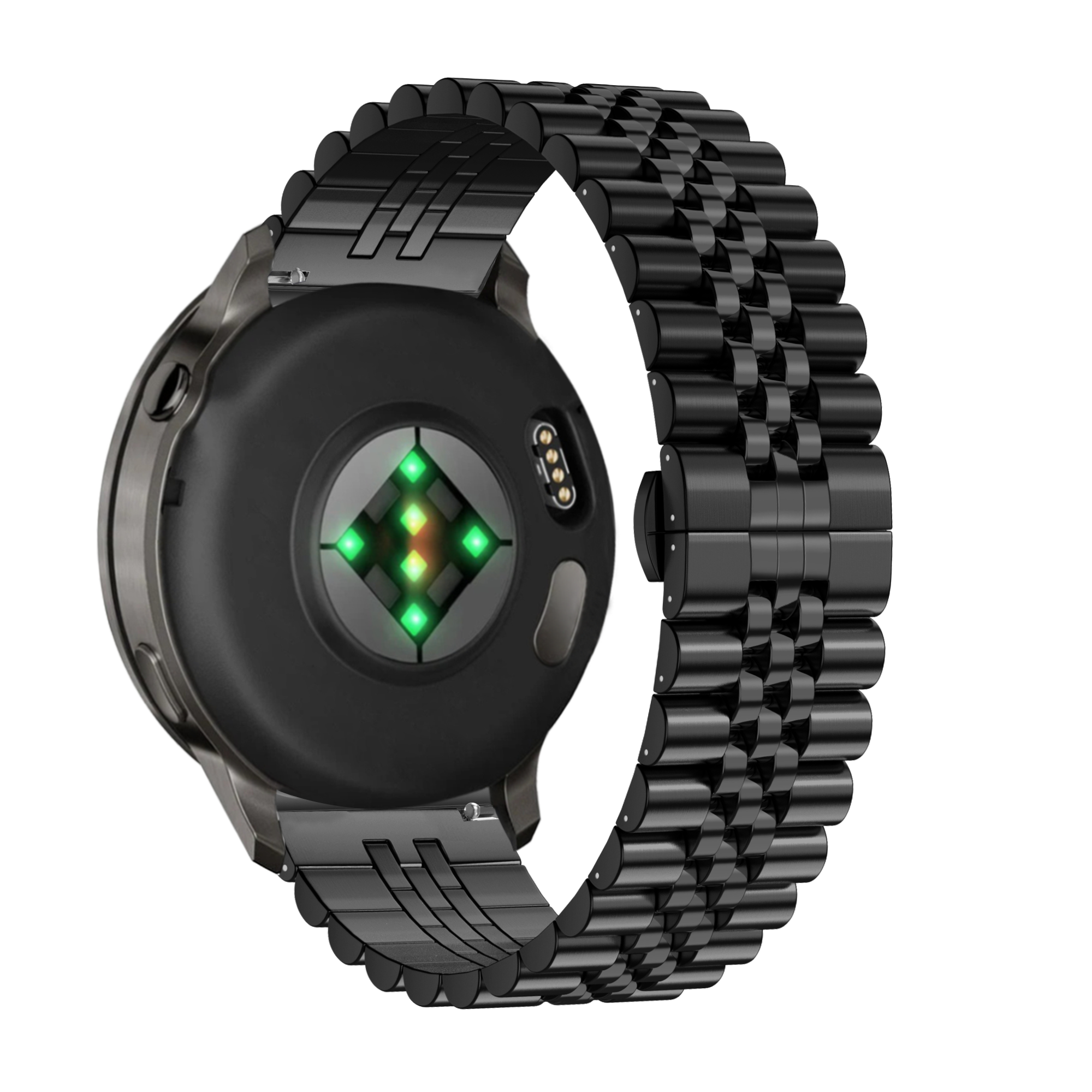 Bandz Garmin Venu 2s stalen band 'Jubilee' (zwart)