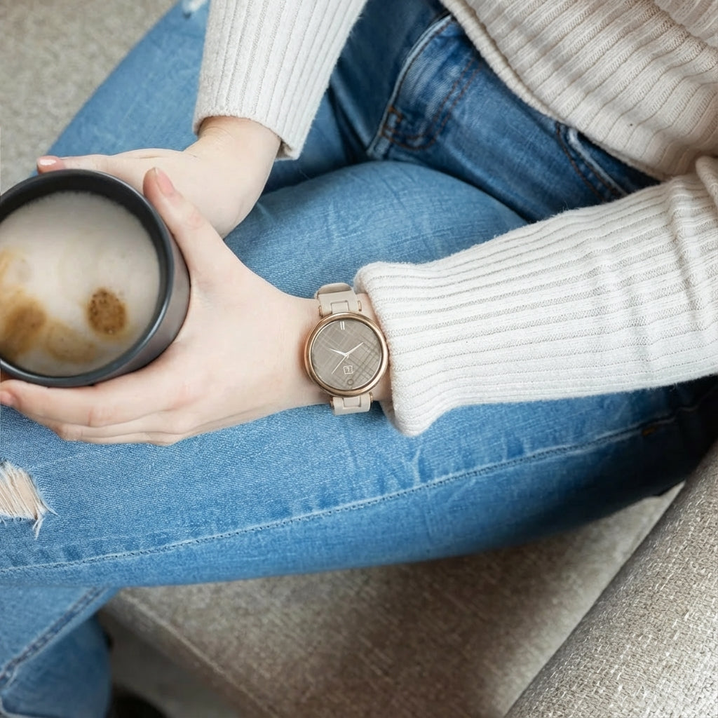 Garmin Lily siliconen bandje (zandgrijs)