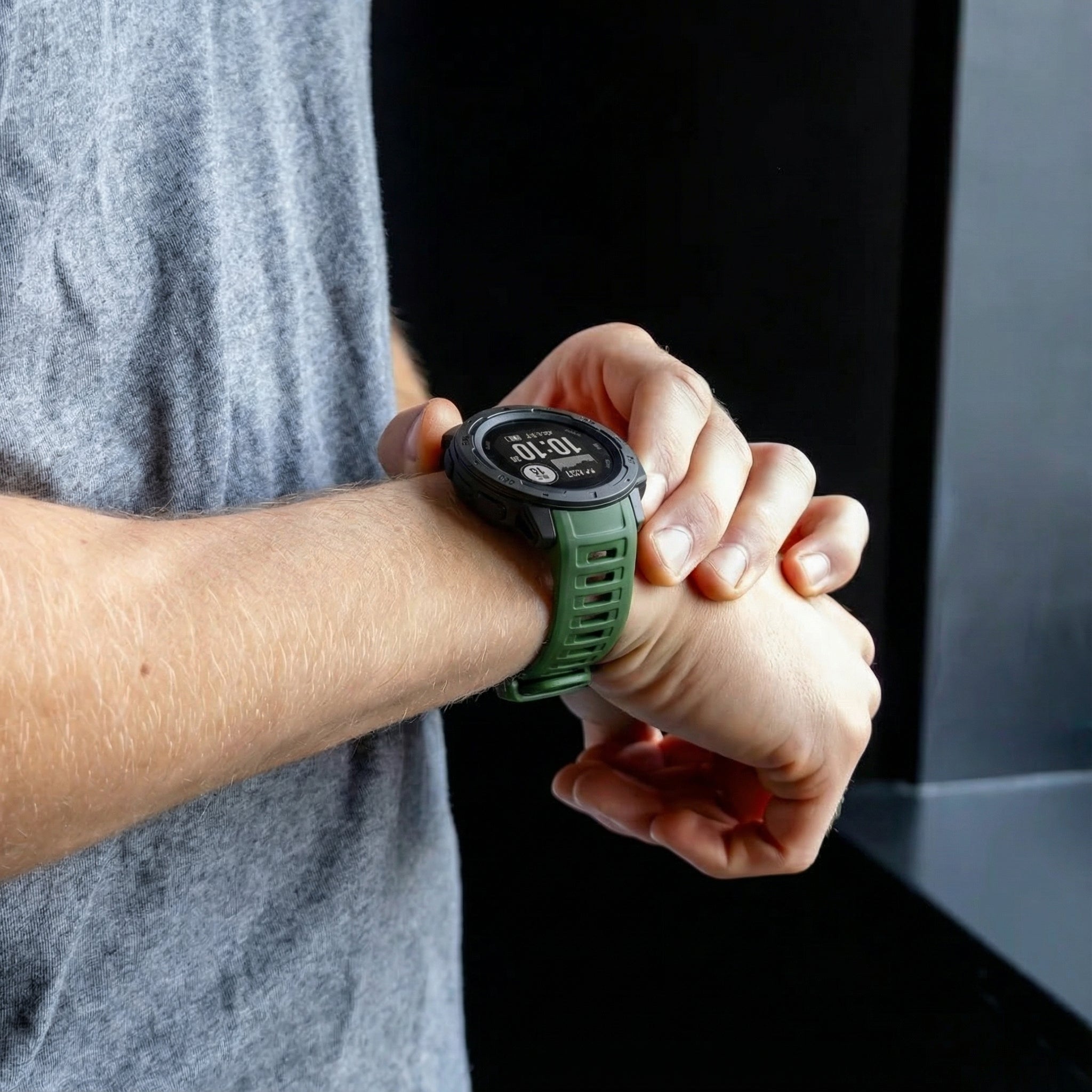 Garmin Instinct 1 / 2 siliconen bandje (groen)