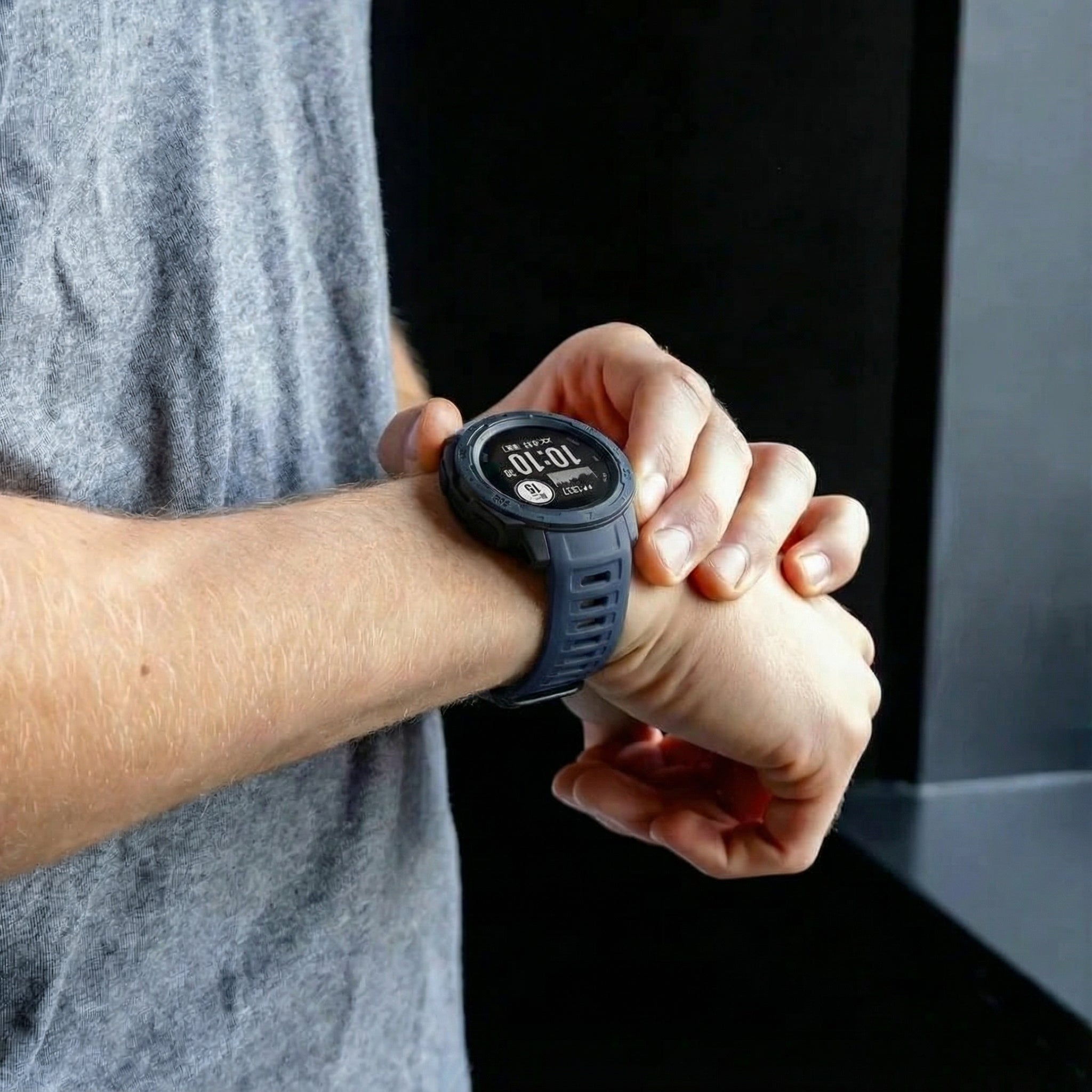 Garmin Instinct 1 / 2 siliconen bandje (donkerblauw)