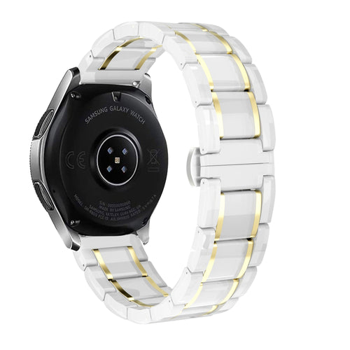 Samsung Galaxy Watch 4 - 44mm Ceramic Link Strap (White/Gold)